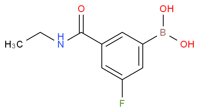 3-(Ethylcarbamoyl)-5-fluorobenzeneboronic acid 98%_分子结构_CAS_874219-38-2)