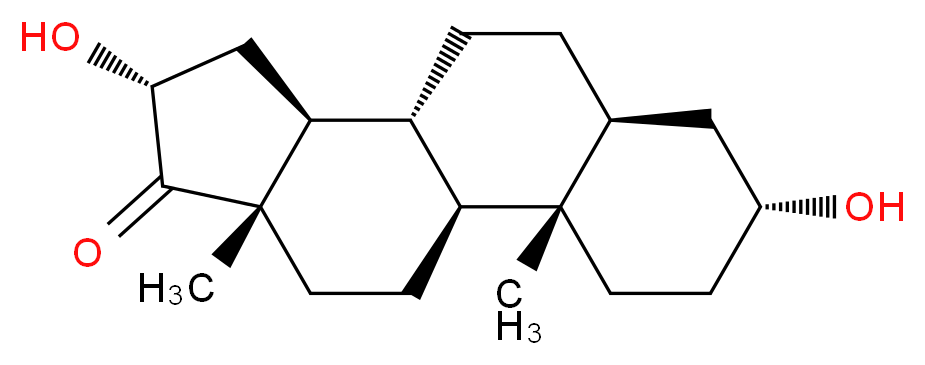 (1S,2S,5R,7S,10R,11S,13R,15S)-5,13-dihydroxy-2,15-dimethyltetracyclo[8.7.0.0<sup>2</sup>,<sup>7</sup>.0<sup>1</sup><sup>1</sup>,<sup>1</sup><sup>5</sup>]heptadecan-14-one_分子结构_CAS_14167-49-8