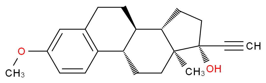 (8R,9S,13S,14S,17R)-17-ethynyl-3-methoxy-13-methyl-7,8,9,11,12,13,14,15,16,17-decahydro-6H-cyclopenta[a]phenanthren-17-ol_分子结构_CAS_)