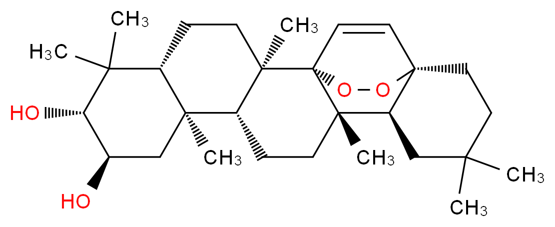 14,17-Epidioxy-28-nor-15-taraxerene-2,3-diol_分子结构_CAS_66107-60-6)