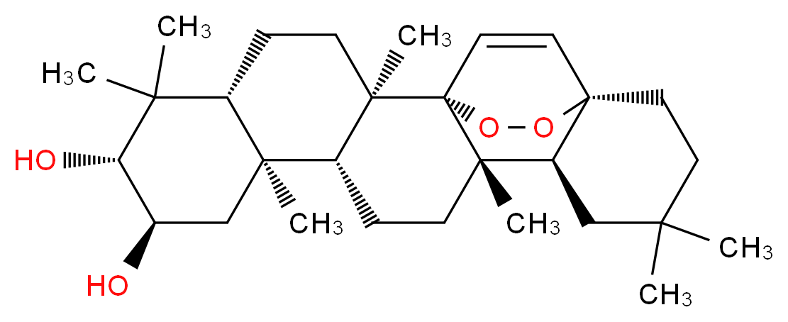 (1S,2R,5R,7R,8R,10S,11R,14S,15S,20S)-2,6,6,10,14,17,17-heptamethyl-21,22-dioxahexacyclo[18.2.2.0<sup>1</sup>,<sup>1</sup><sup>4</sup>.0<sup>2</sup>,<sup>1</sup><sup>1</sup>.0<sup>5</sup>,<sup>1</sup><sup>0</sup>.0<sup>1</sup><sup>5</sup>,<sup>2</sup><sup>0</sup>]tetracos-23-ene-7,8-diol_分子结构_CAS_66107-60-6