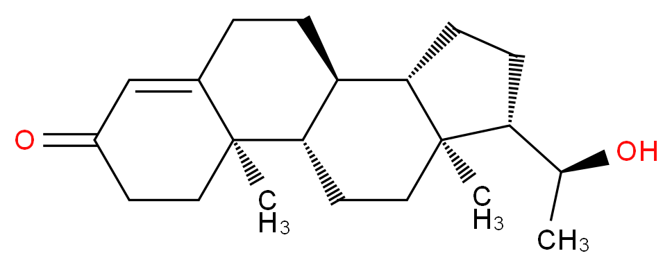 (1S,2R,10S,11S,14S,15S)-14-[(1S)-1-hydroxyethyl]-2,15-dimethyltetracyclo[8.7.0.0<sup>2</sup>,<sup>7</sup>.0<sup>1</sup><sup>1</sup>,<sup>1</sup><sup>5</sup>]heptadec-6-en-5-one_分子结构_CAS_145-14-2