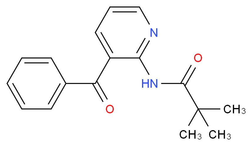 N-(3-benzoylpyridin-2-yl)-2,2-dimethylpropanamide_分子结构_CAS_125867-32-5