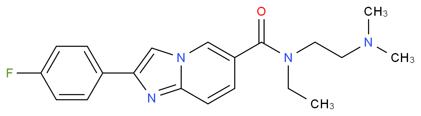 N-[2-(dimethylamino)ethyl]-N-ethyl-2-(4-fluorophenyl)imidazo[1,2-a]pyridine-6-carboxamide_分子结构_CAS_)