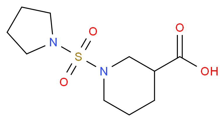 1-(pyrrolidine-1-sulfonyl)piperidine-3-carboxylic acid_分子结构_CAS_1042640-05-0