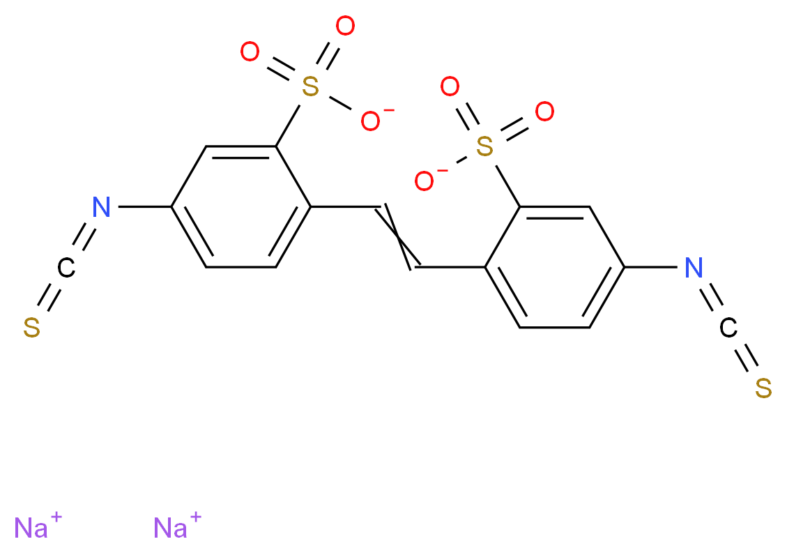 4,4'-DIISOTHIOCYANOSTILBENE-2,2'-DISULFONIC ACID DISODIUM SALT_分子结构_CAS_53005-05-3)