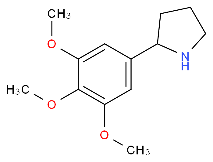 2-(3,4,5-Trimethoxyphenyl)pyrrolidine_分子结构_CAS_)