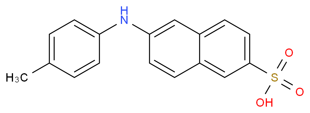 6-[(4-methylphenyl)amino]naphthalene-2-sulfonic acid_分子结构_CAS_7724-15-4