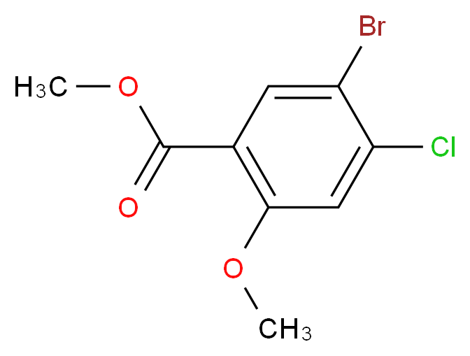 Methyl 5-bromo-4-chloro-2-methoxybenzoate_分子结构_CAS_951885-11-3)