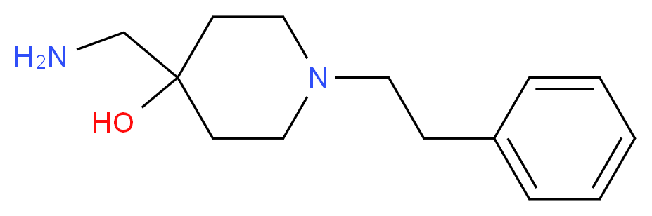 4-(Aminomethyl)-1-phenethylpiperidin-4-ol_分子结构_CAS_23808-42-6)