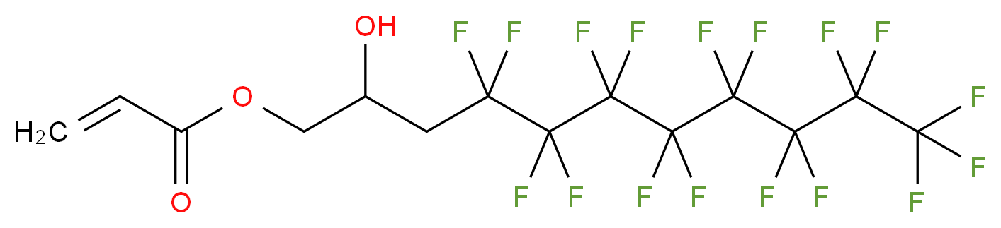 3-全氟辛基2-丙烯酸羟丙酯_分子结构_CAS_76962-34-0)
