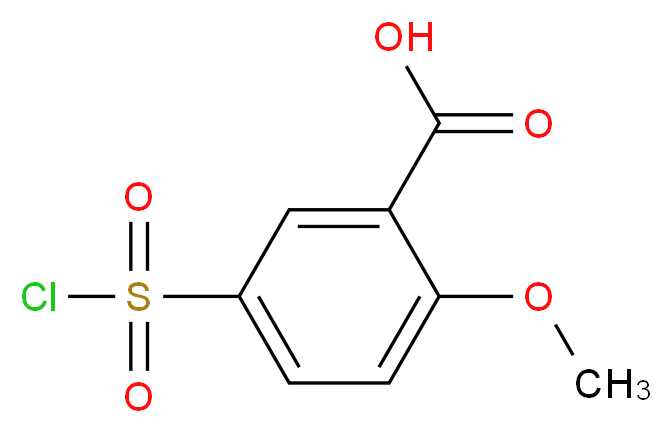 5-(chlorosulfonyl)-2-methoxybenzoic acid_分子结构_CAS_51904-91-7