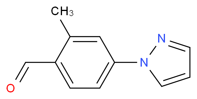 2-Methyl-4-(1H-pyrazol-1-yl)benzaldehyde_分子结构_CAS_1015845-89-2)