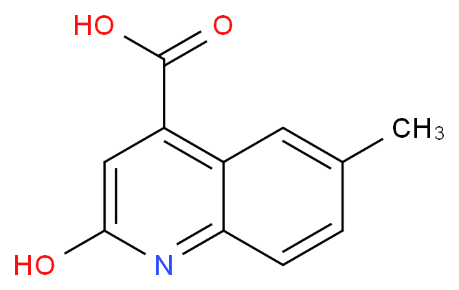 2-Hydroxy-6-methylquinoline-4-carboxylic acid_分子结构_CAS_33274-47-4)