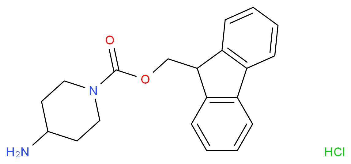 9H-Fluoren-9-ylmethyl 4-aminopiperidine-1-carboxylate hydrochloride_分子结构_CAS_36397-19-0)