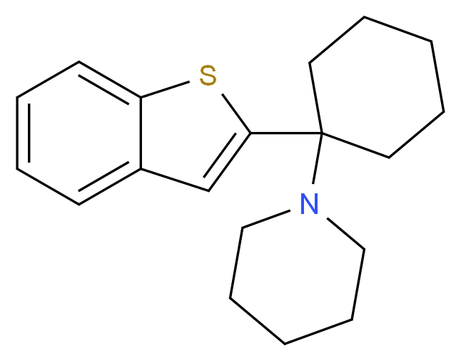 1-[1-(1-benzothiophen-2-yl)cyclohexyl]piperidine_分子结构_CAS_112726-66-6