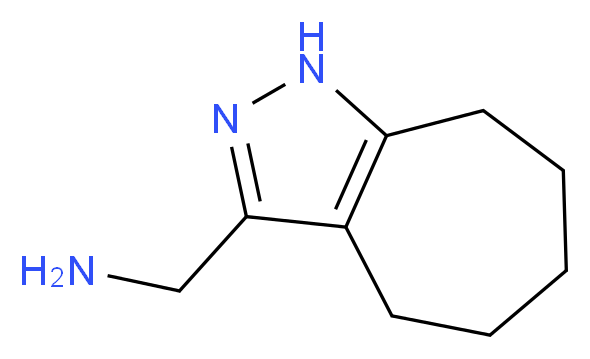 1H,4H,5H,6H,7H,8H-cyclohepta[c]pyrazol-3-ylmethanamine_分子结构_CAS_1185302-03-7