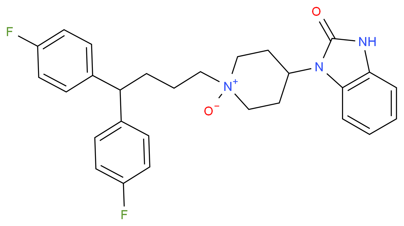 1-[4,4-bis(4-fluorophenyl)butyl]-4-(2-oxo-2,3-dihydro-1H-1,3-benzodiazol-1-yl)piperidin-1-ium-1-olate_分子结构_CAS_1083078-88-9