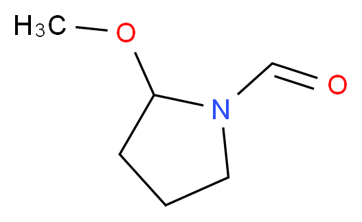 1-甲酰基-2-甲氧基吡咯烷（顺反异构体混合物）_分子结构_CAS_61020-06-2)