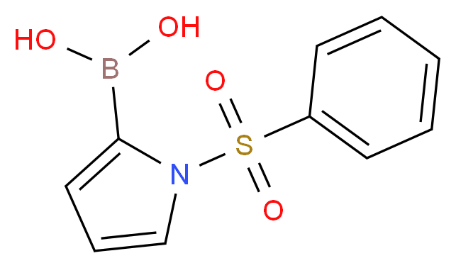 1-(PHENYLSULFONYL)PYRROLE-2-BORONIC ACID_分子结构_CAS_165071-70-5)