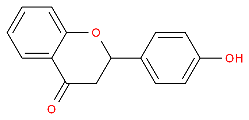 2-(4-hydroxyphenyl)-3,4-dihydro-2H-1-benzopyran-4-one_分子结构_CAS_6515-37-3