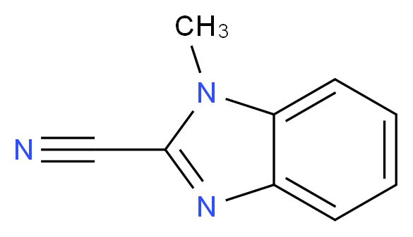 1-methyl-1H-1,3-benzodiazole-2-carbonitrile_分子结构_CAS_5805-74-3