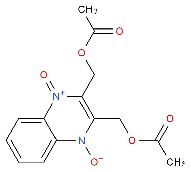 2,3-Bis[(acetyloxy)methyl]-1-oxoquinoxalin-1-ium-4(1H)-olate_分子结构_CAS_10103-89-6)