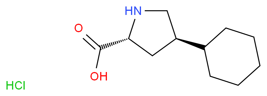 trans-4-Cyclohexyl-L-proline hydrochloride_分子结构_CAS_90657-55-9)