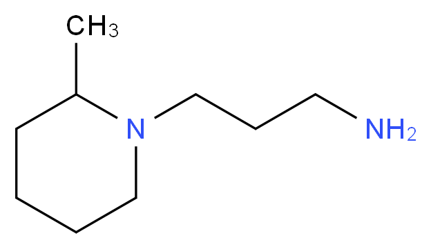 3-(2-methylpiperidin-1-yl)propan-1-amine_分子结构_CAS_25560-00-3