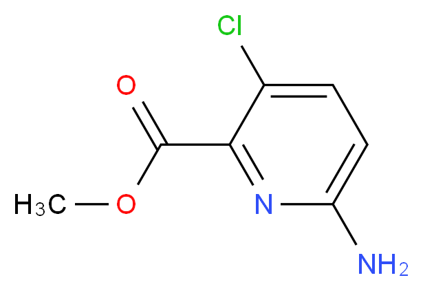 Methyl 6-amino-3-chloropicolinate_分子结构_CAS_1256835-20-7)