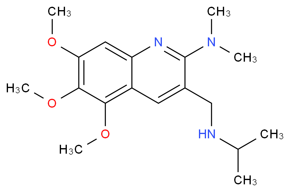 3-[(isopropylamino)methyl]-5,6,7-trimethoxy-N,N-dimethyl-2-quinolinamine_分子结构_CAS_)