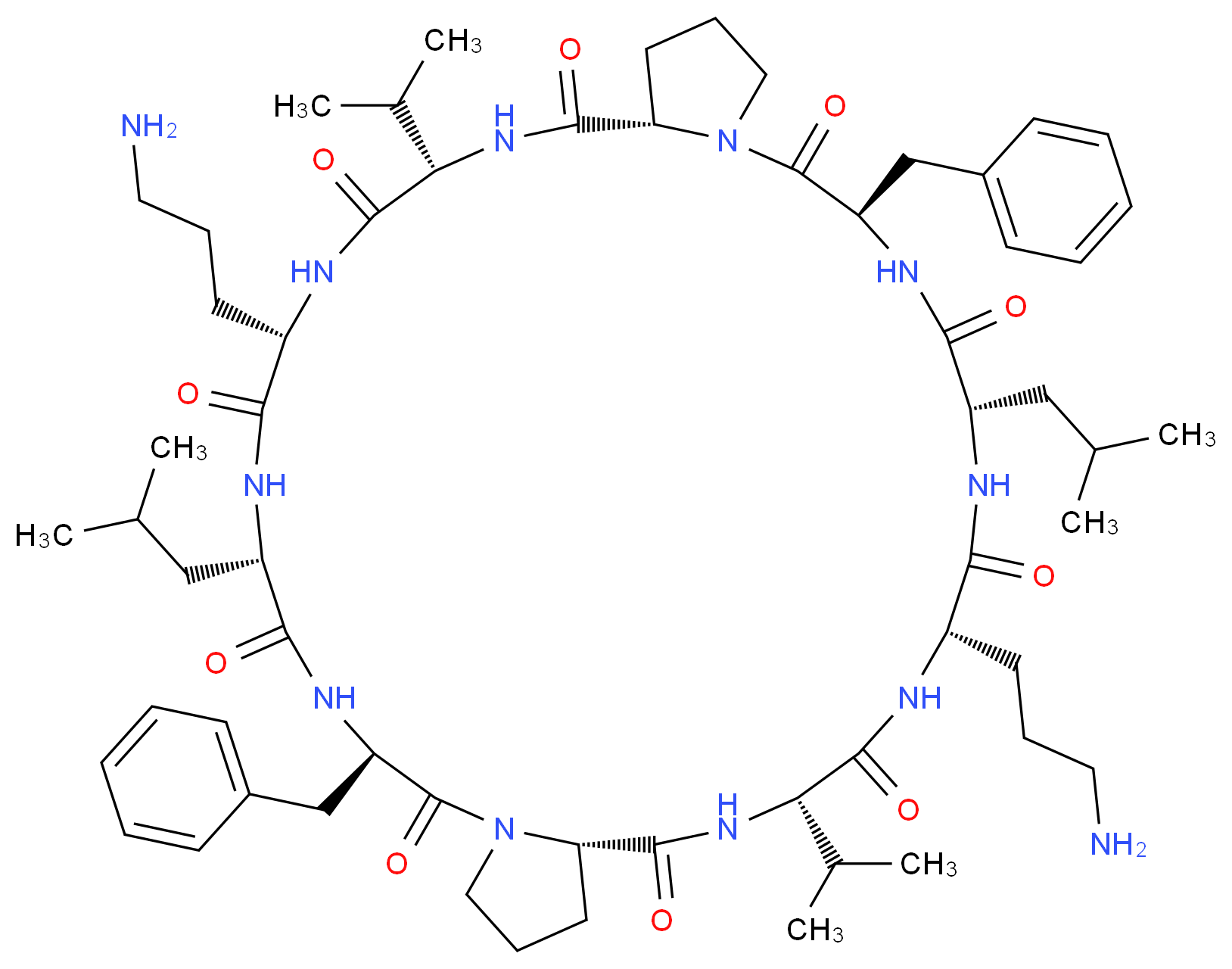 Gramicidin S_分子结构_CAS_113-73-5)