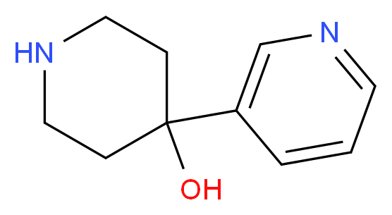 4-(pyridin-3-yl)piperidin-4-ol_分子结构_CAS_50461-59-1