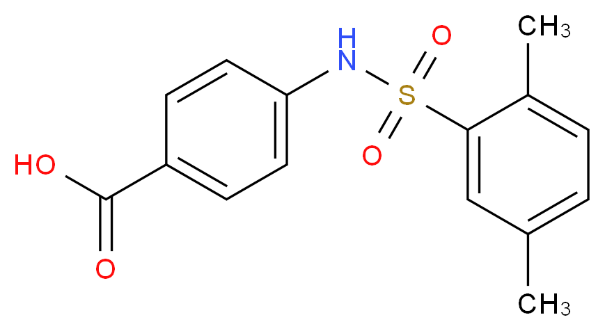 4-(2,5-dimethylbenzenesulfonamido)benzoic acid_分子结构_CAS_126146-01-8