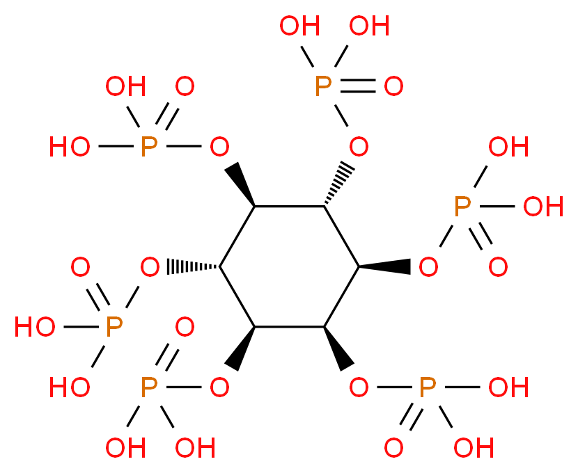 {[(1S,2R,3r,4S,5R,6S)-2,3,4,5,6-pentakis(phosphonooxy)cyclohexyl]oxy}phosphonic acid_分子结构_CAS_83-86-3