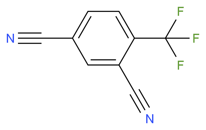 4-Trifluoromethylbenzene-1,3-dinitirle_分子结构_CAS_1483-43-8)