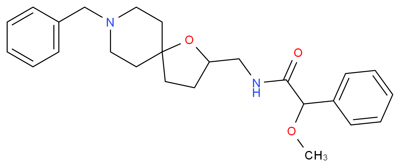 N-[(8-benzyl-1-oxa-8-azaspiro[4.5]dec-2-yl)methyl]-2-methoxy-2-phenylacetamide_分子结构_CAS_)