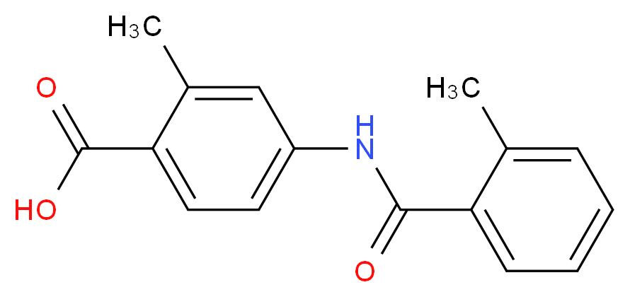 2-Methyl-4-(2-methylbenzamido)benzoic acid_分子结构_CAS_317374-08-6)