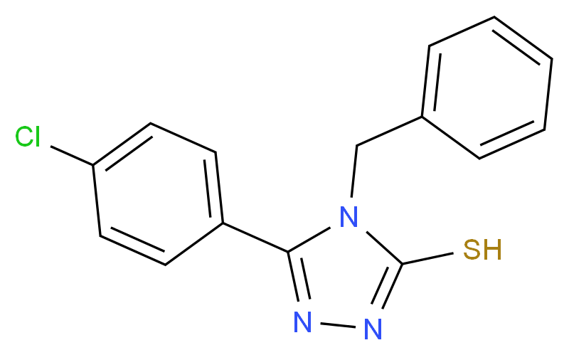 4-Benzyl-5-(4-chloro-phenyl)-4H-[1,2,4]triazole-3-thiol_分子结构_CAS_23282-92-0)