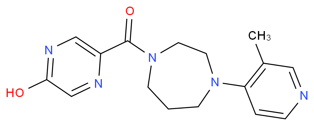 5-{[4-(3-methyl-4-pyridinyl)-1,4-diazepan-1-yl]carbonyl}-2-pyrazinol_分子结构_CAS_)