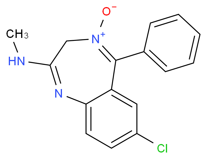 7-chloro-2-(methylamino)-5-phenyl-3H-benzo[e][1,4]diazepine 4-oxide_分子结构_CAS_)