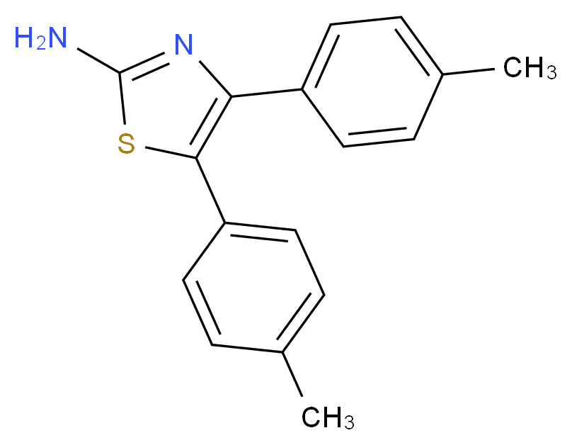 bis(4-methylphenyl)-1,3-thiazol-2-amine_分子结构_CAS_102026-45-9