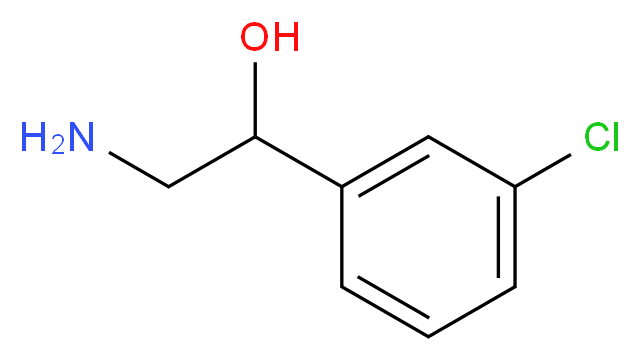 2-amino-1-(3-chlorophenyl)ethan-1-ol_分子结构_CAS_53360-89-7