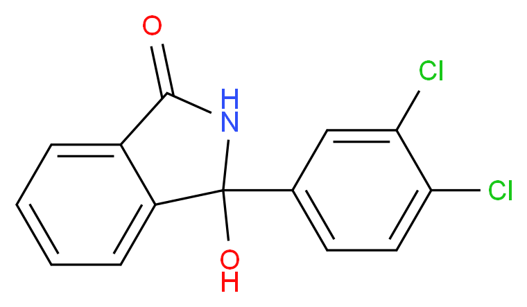 3-(3,4-dichlorophenyl)-3-hydroxy-2,3-dihydro-1H-isoindol-1-one_分子结构_CAS_16289-13-7