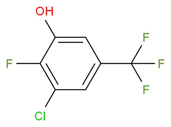 3-氯-2-氟-5-(三氟甲基)苯酚_分子结构_CAS_261763-12-6)