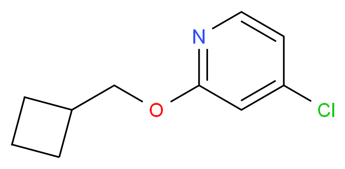 4-Chloro-2-(cyclobutylMethoxy)pyridine_分子结构_CAS_1346707-03-6)