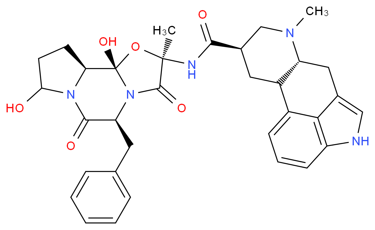 (4R,7R)-N-[(1S,2S,4R,7S)-7-benzyl-2,10-dihydroxy-4-methyl-5,8-dioxo-3-oxa-6,9-diazatricyclo[7.3.0.0<sup>2</sup>,<sup>6</sup>]dodecan-4-yl]-6-methyl-6,11-diazatetracyclo[7.6.1.0<sup>2</sup>,<sup>7</sup>.0<sup>1</sup><sup>2</sup>,<sup>1</sup><sup>6</sup>]hexadeca-1(16),9,12,14-tetraene-4-carboxamide_分子结构_CAS_90650-44-5