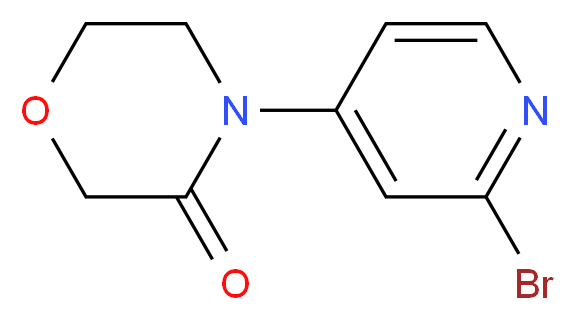 4-(2-bromopyridin-4-yl)morpholin-3-one_分子结构_CAS_1049023-73-5)