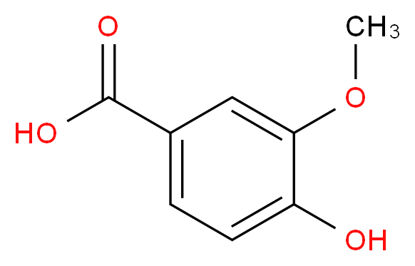 4-Hydroxy-3-methoxybenzoic acid_分子结构_CAS_121-34-6)