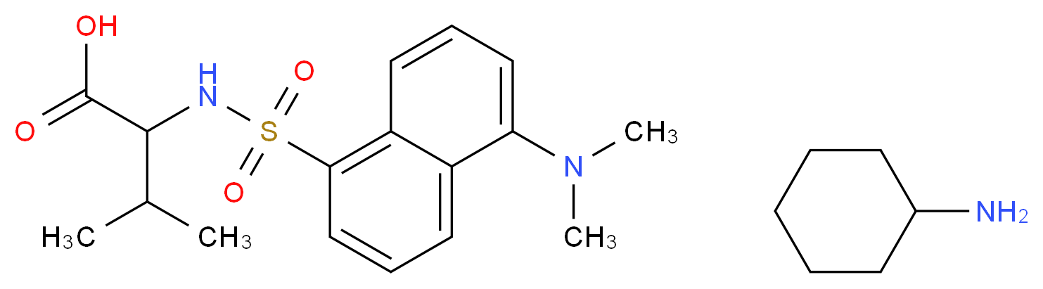 2-[5-(dimethylamino)naphthalene-1-sulfonamido]-3-methylbutanoic acid; cyclohexanamine_分子结构_CAS_84540-67-0